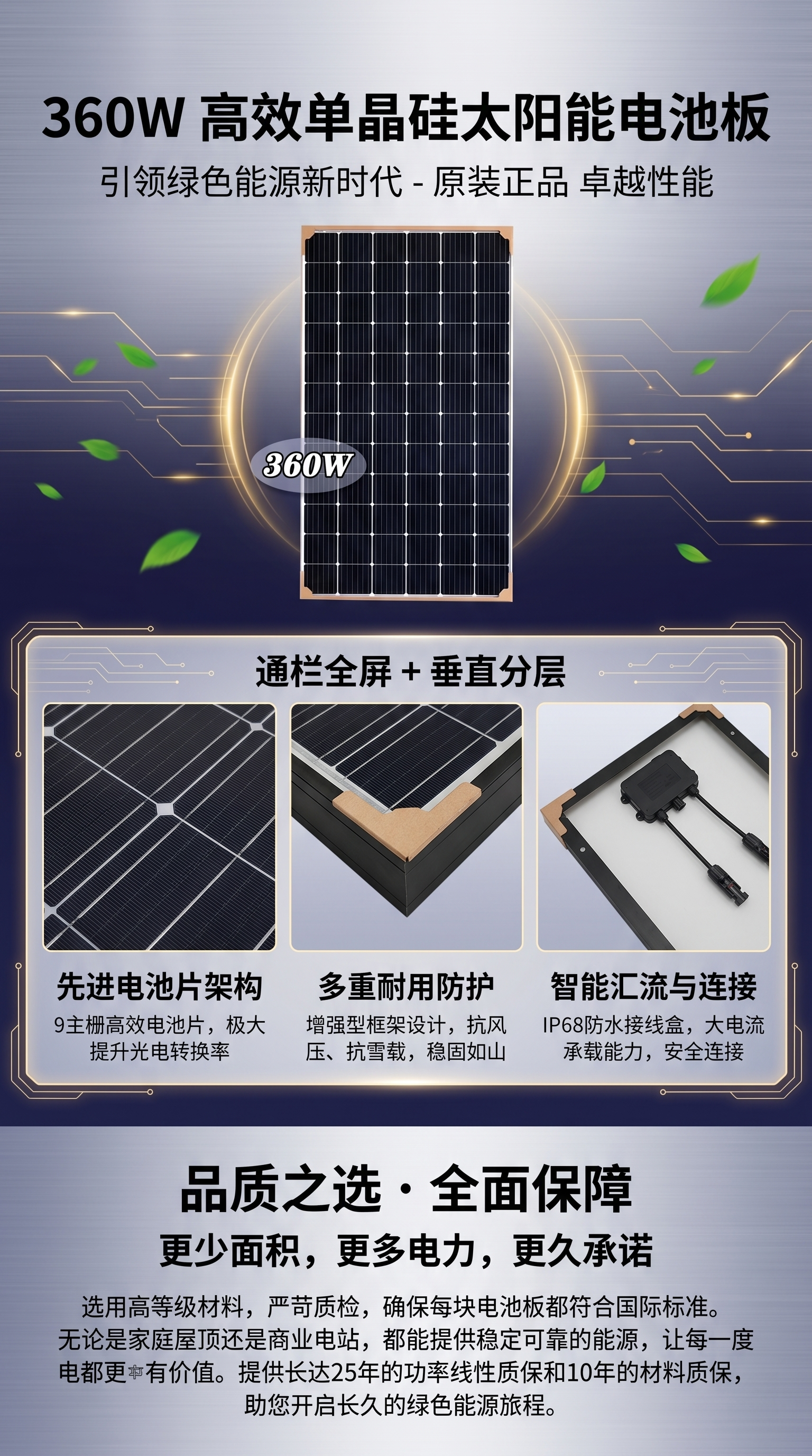 500W太阳能电池板组件 光伏发电板 660W太阳能储能系统详情1