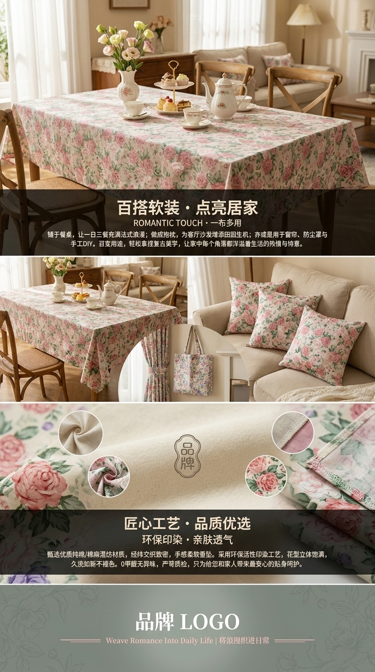 花卉图案布料 优质棉质家居服面料 适合制作连衣裙3091305937详情3