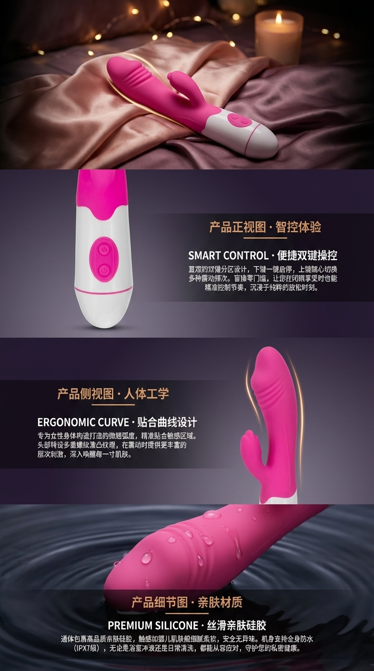 女性情趣用品调情按摩强烈震感超静音成人玩具自慰器按摩bang详情2