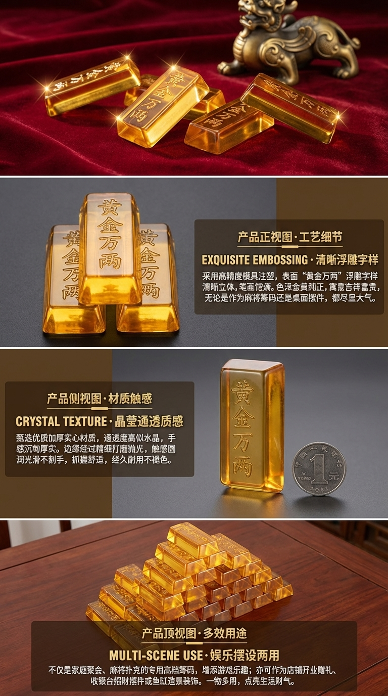厂家批发零售水晶金条金砖琉璃水晶金条工艺品黄水晶金条黄晶礼品工厂直销玻璃水晶摆件办公装饰摆件详情2