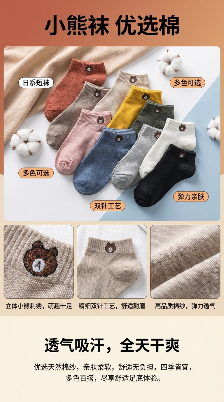 潮袜男女长款休闲运动棉袜潮流袜子一次性袜子详情1