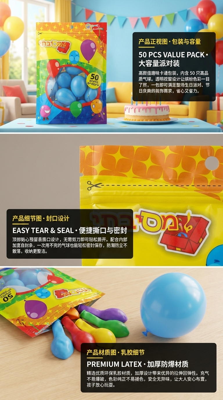 彩色气球包装袋礼盒装 时尚创意包装袋家用装饰用品144929891详情2