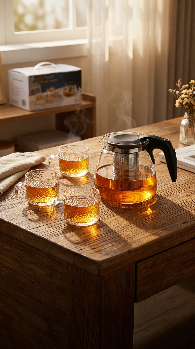 茶具套装玻璃茶壶配四只玻璃茶杯家用办公泡茶用品171144645茶具套装茶具高档茶具高端茶具茶壶详情1