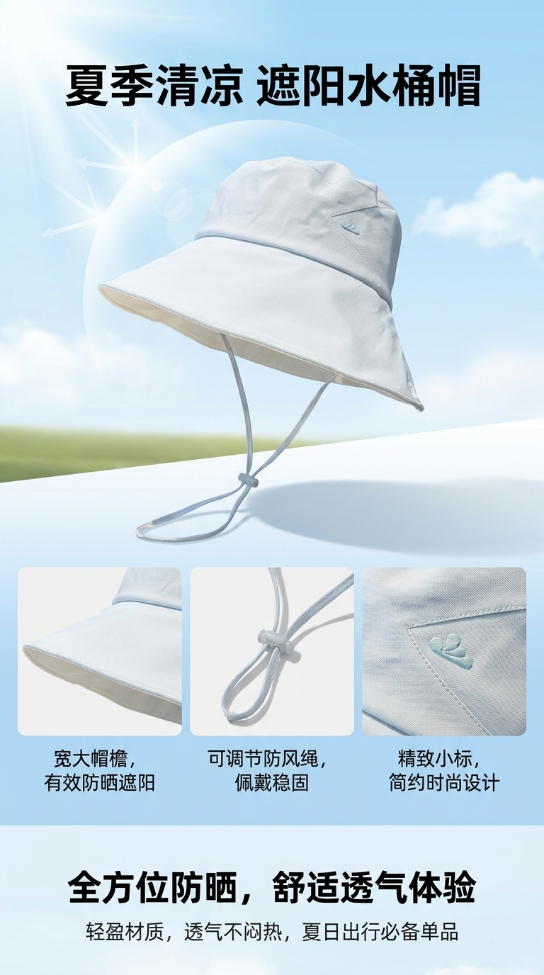 Fisherman's hat is a fashionable, casual, breathable, comfortable and versatile hat. It is also a summer sun protection hat pic 1