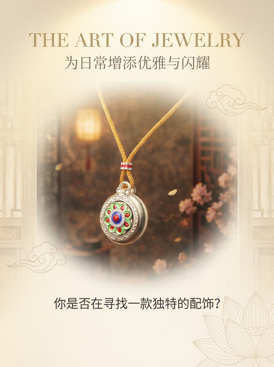 Electric white 999 pure silver enamel color flexible and openable chain set pic 1