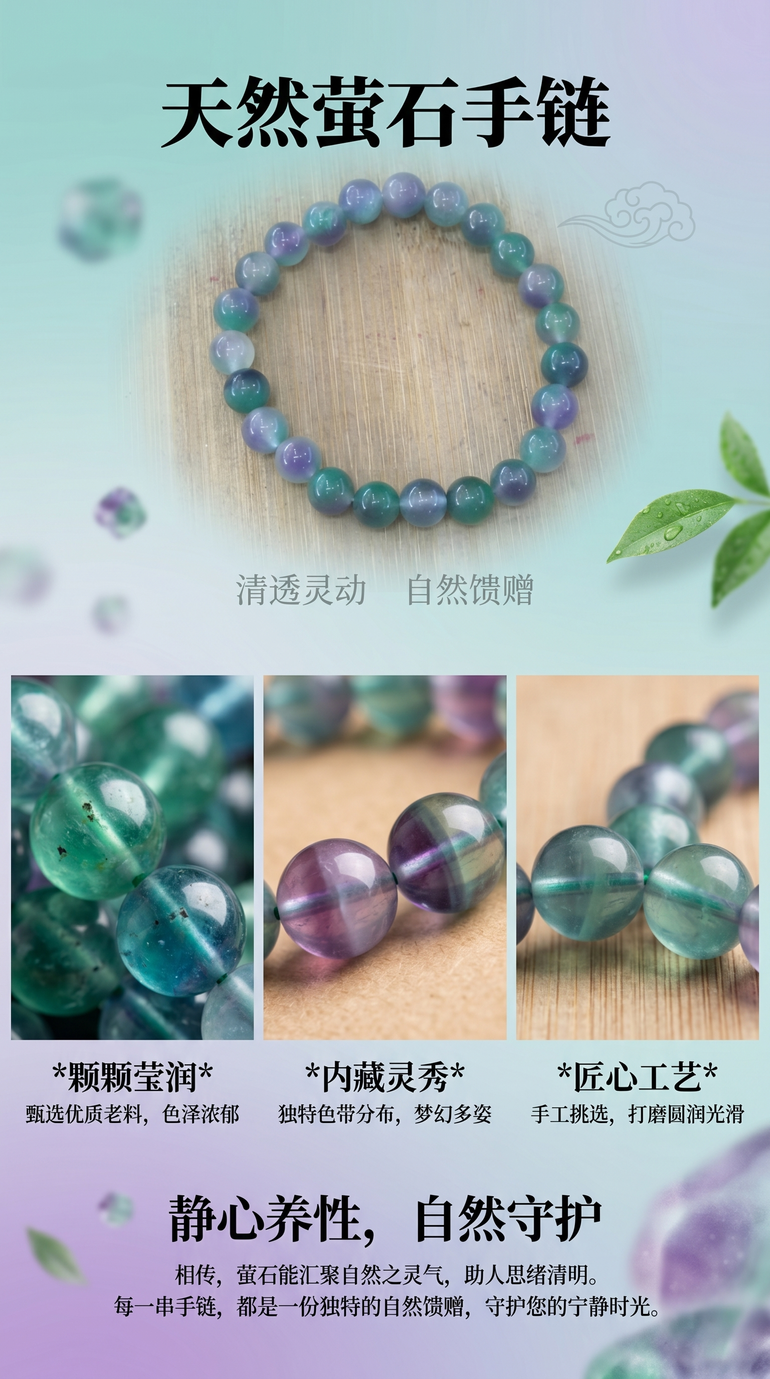 The colorful bead bracelet is a fashionable and versatile ladies' jewelry that can be mixed and matched in multiple colors and adjusted pic 1