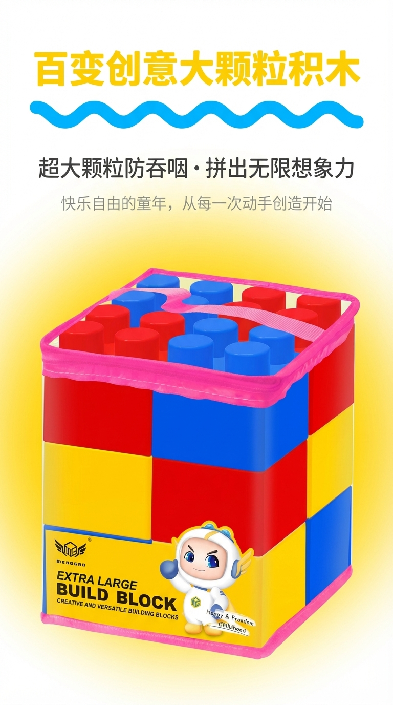 布鲁可变形金刚星辰坂彩色积木玩具小积木拼豆收纳盒详情1