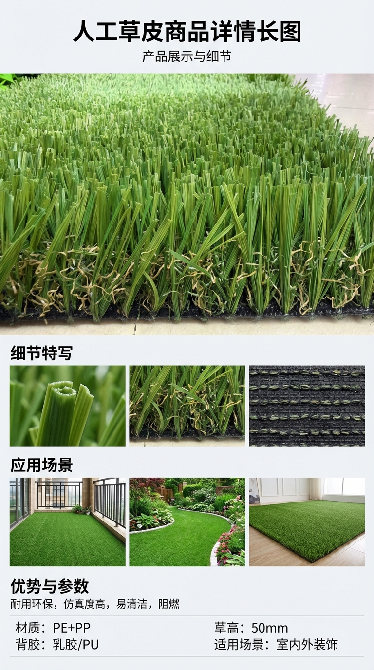 仿真草坪运动草坪足球场运动场草坪免填充草坪学校幼儿园户外草坪室内草坪详情3