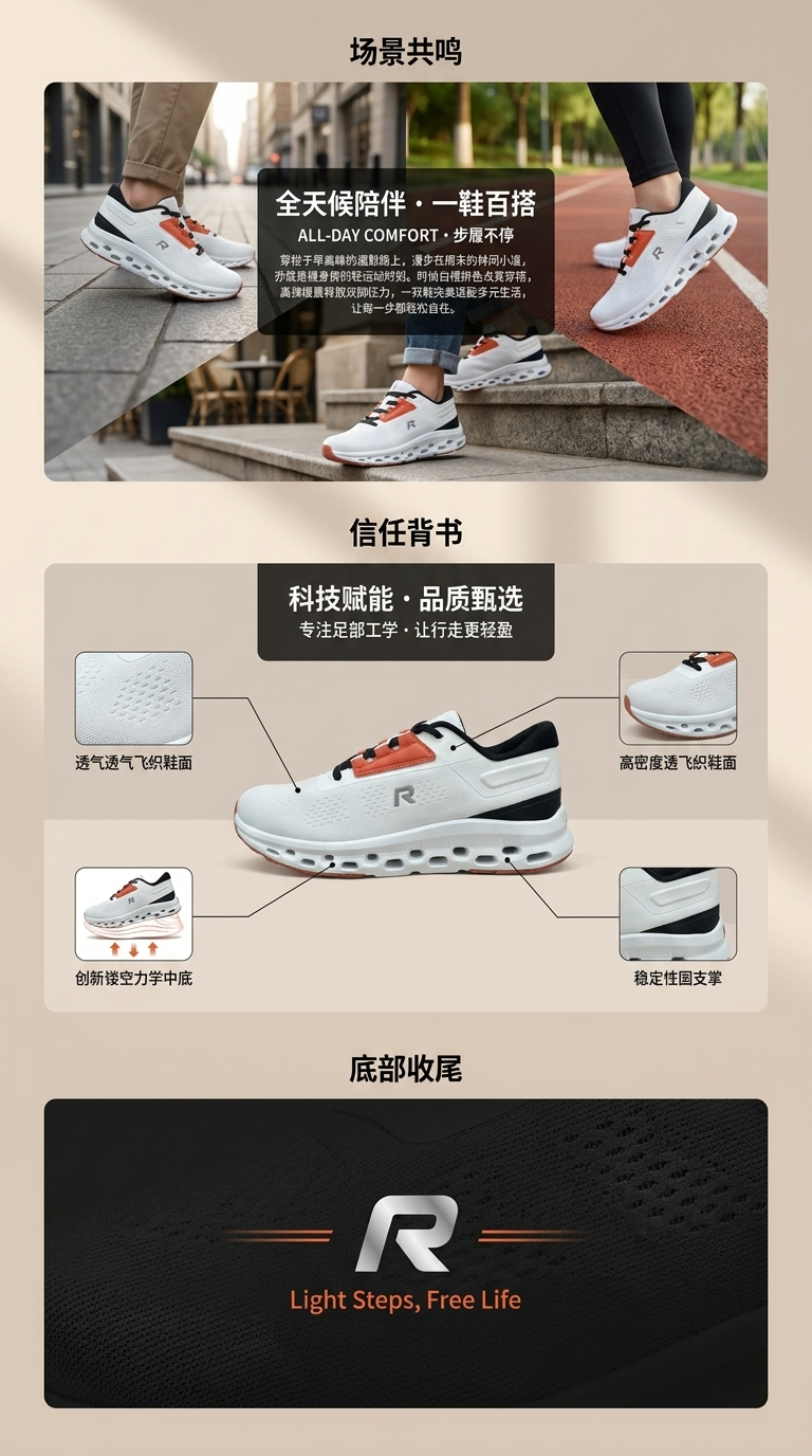 运动鞋透气轻便缓震防滑跑步鞋详情3