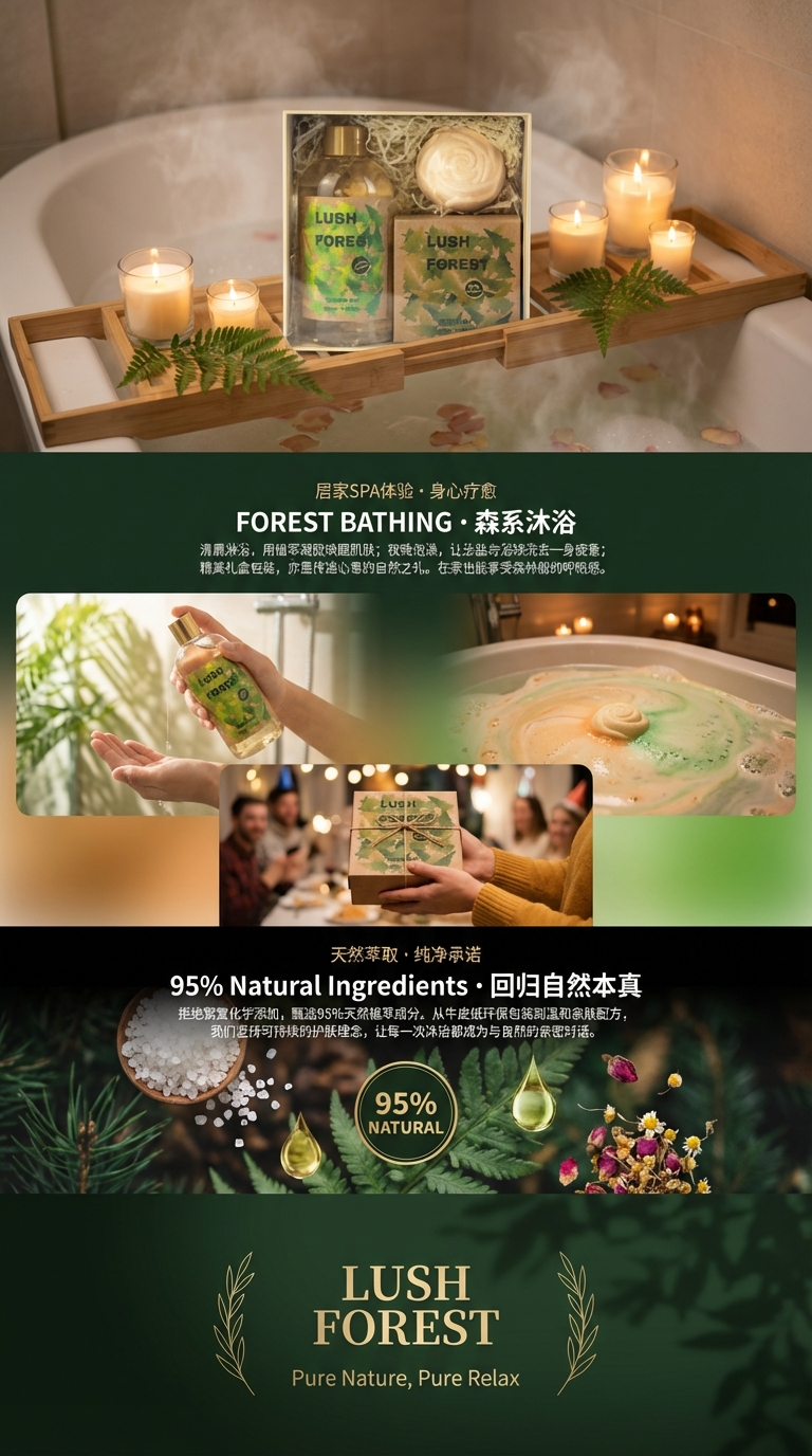 Customizable scented body wash, bath salt, souvenir, gift box, exquisite Chinese-style gift box, body care set, scented candles, essential oil gifts pic 3