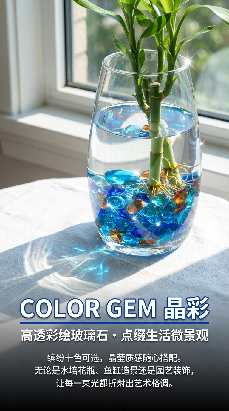 彩色玻璃石彩色透明玻璃腰果黑瓷奶油白腰果石头工厂直销批发零售详情1