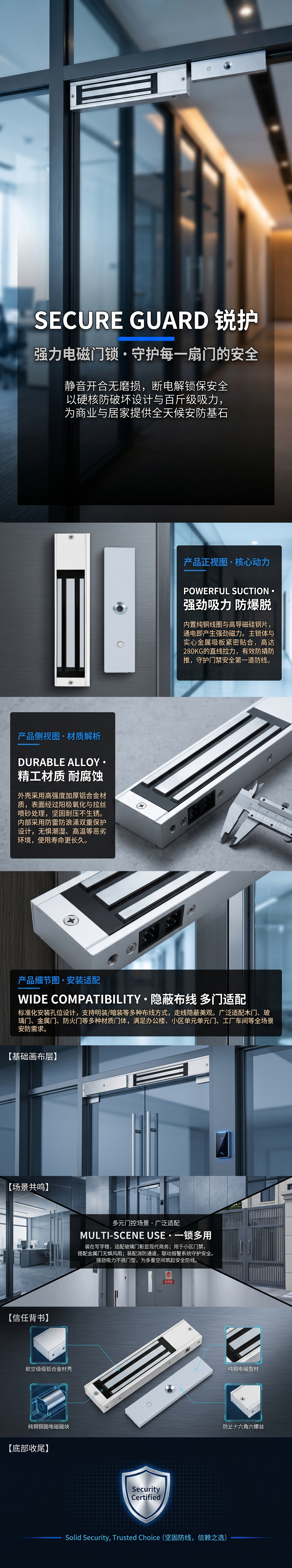 门磁传感器 无线智能家用防盗报警器 开关状态检测详情1