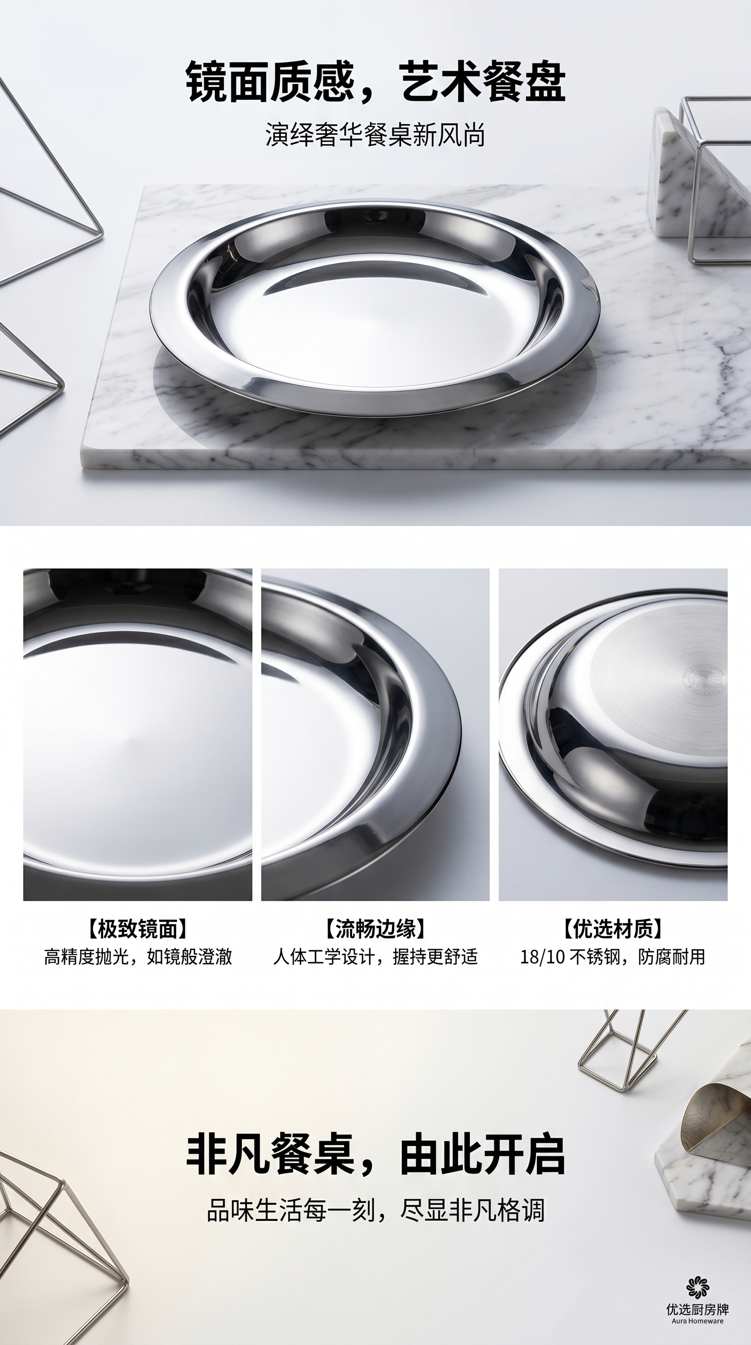 不锈钢反边盘，不锈钢盘子085420983详情1