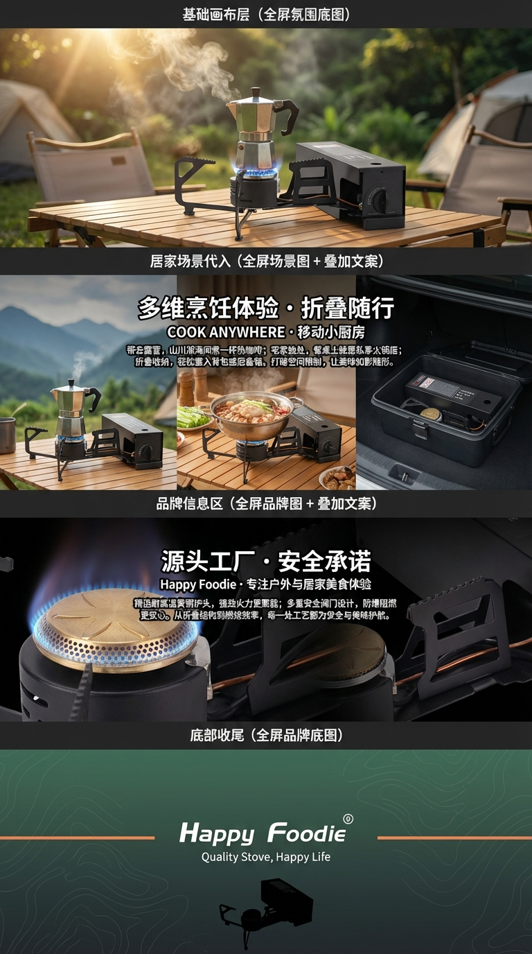 新款折叠旋转卡式炉全铜炉头燃烧器 便携户外卡式炉camping stove详情3