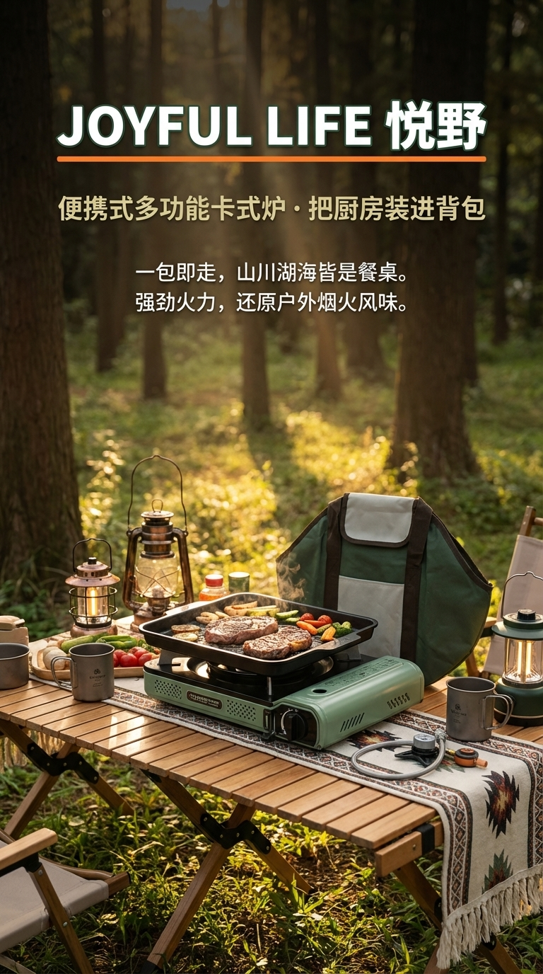 BK101新款卡式炉户外便携式炉具折叠卡斯炉野外露营炊具燃气灶瓦斯炉煮详情1