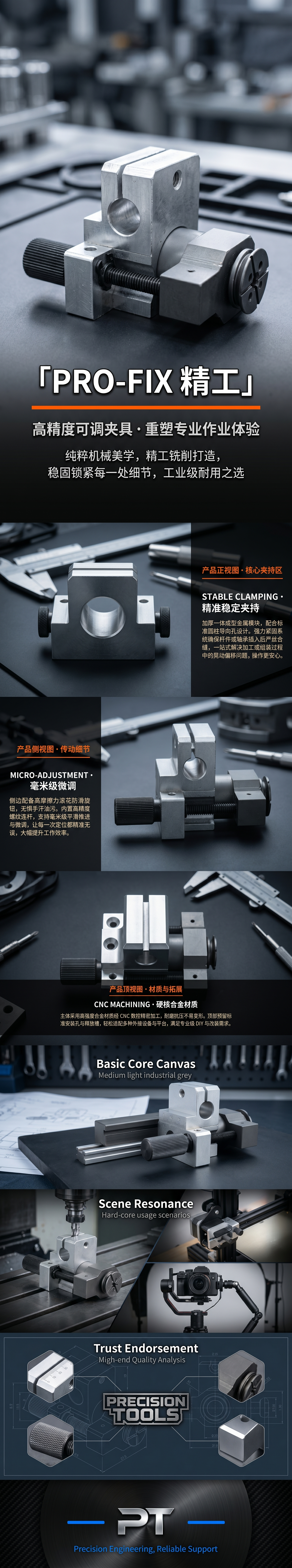 Stainless steel universal strong fixing clamp for metal fixtures, multi-functional tool accessories pic 1