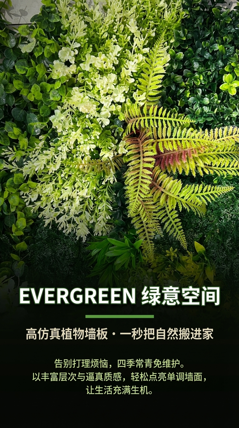 Artificial plant walls for indoor and outdoor landscaping and decoration, artificial turf, artificial flower walls, company shopping mall image walls, partitions, background green plant walls pic 1