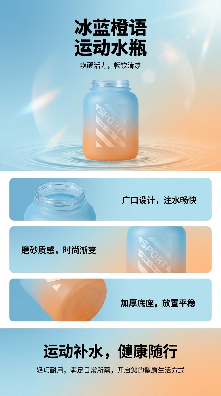 水杯女超大容量1300ml大水瓶吸管式运动水壶特大号便携简约杯子男详情1