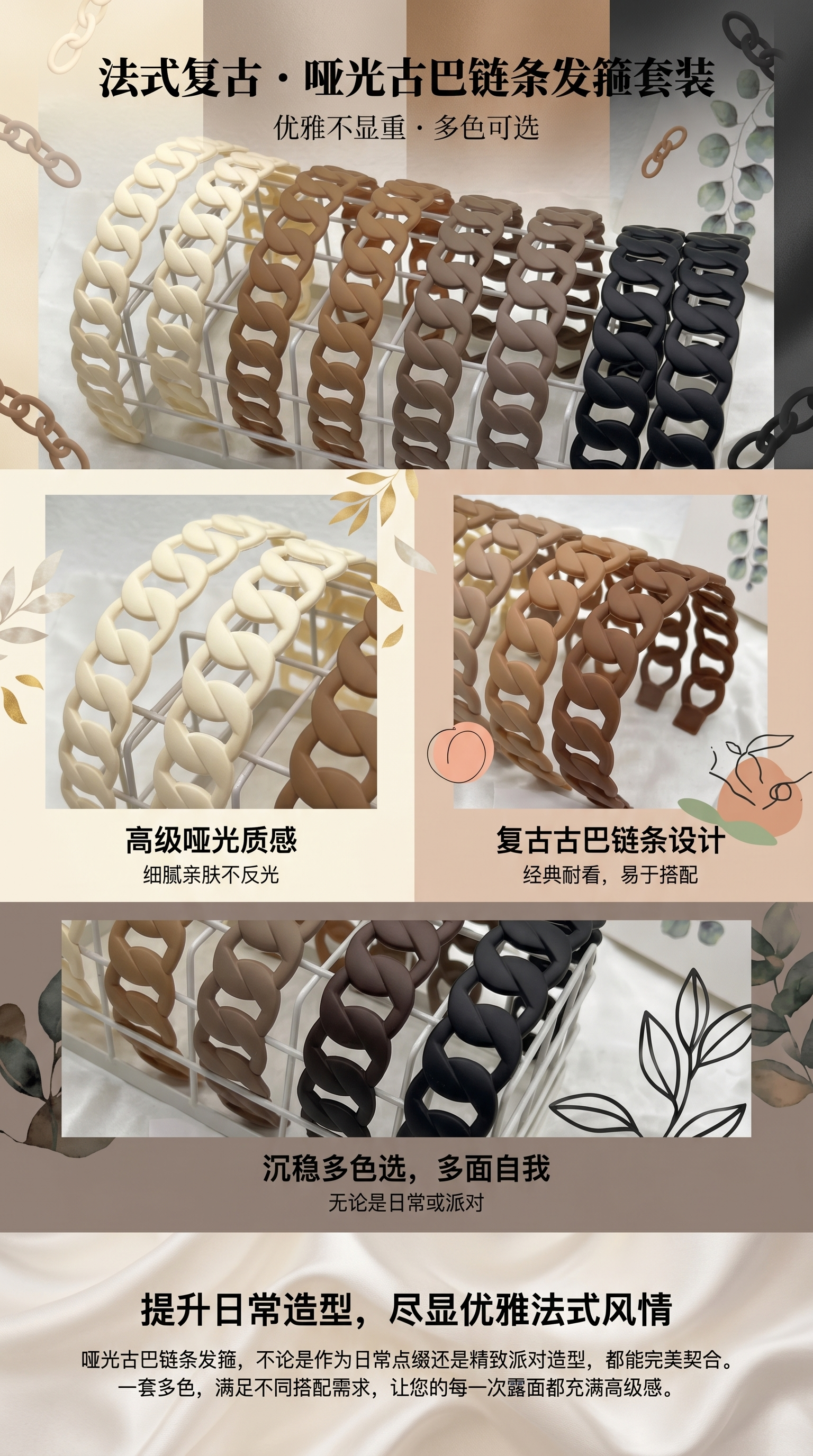 拼接韩版可爱女士夏季头箍发卡发箍发卡女士拼接韩版详情1