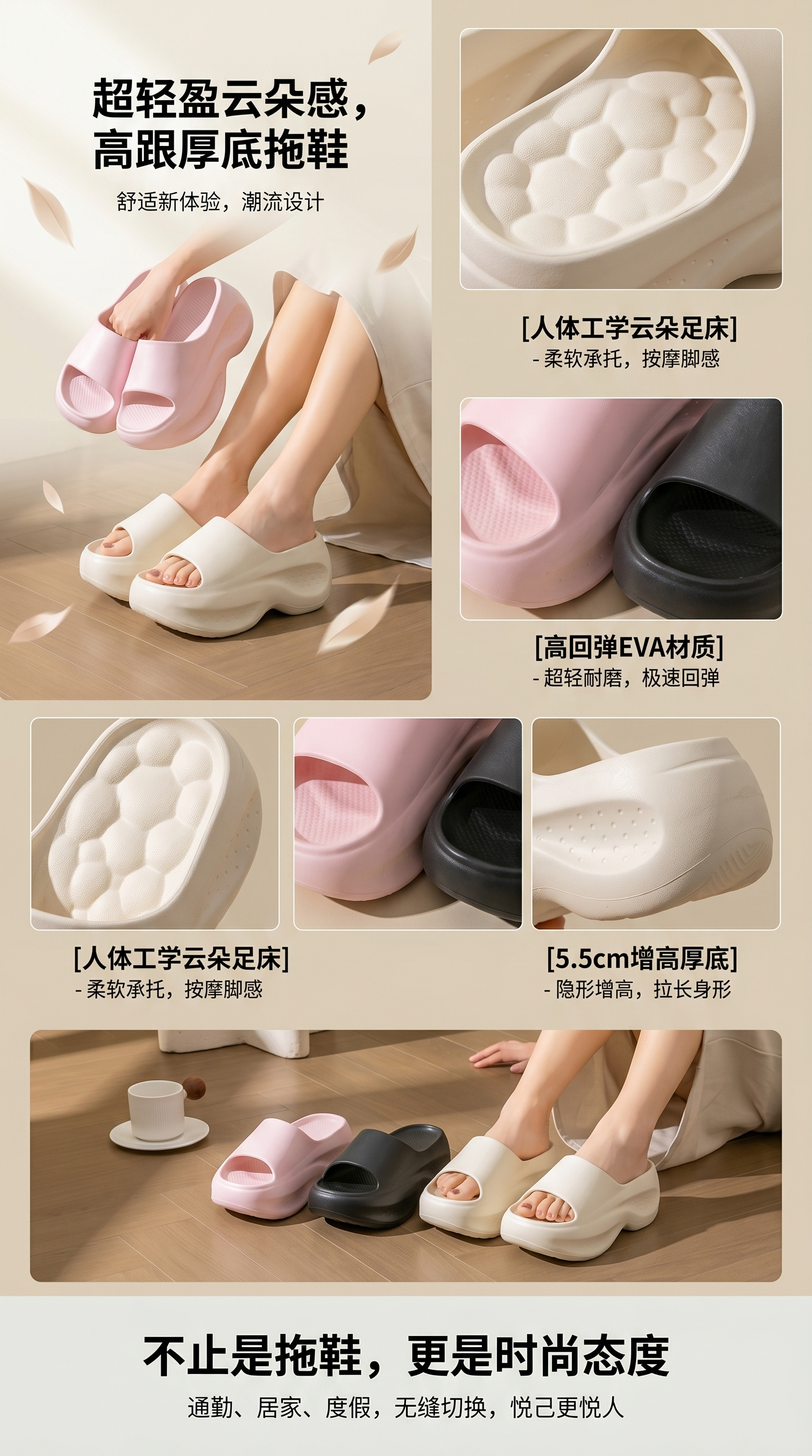 时尚厚底拖鞋+拖鞋详情1