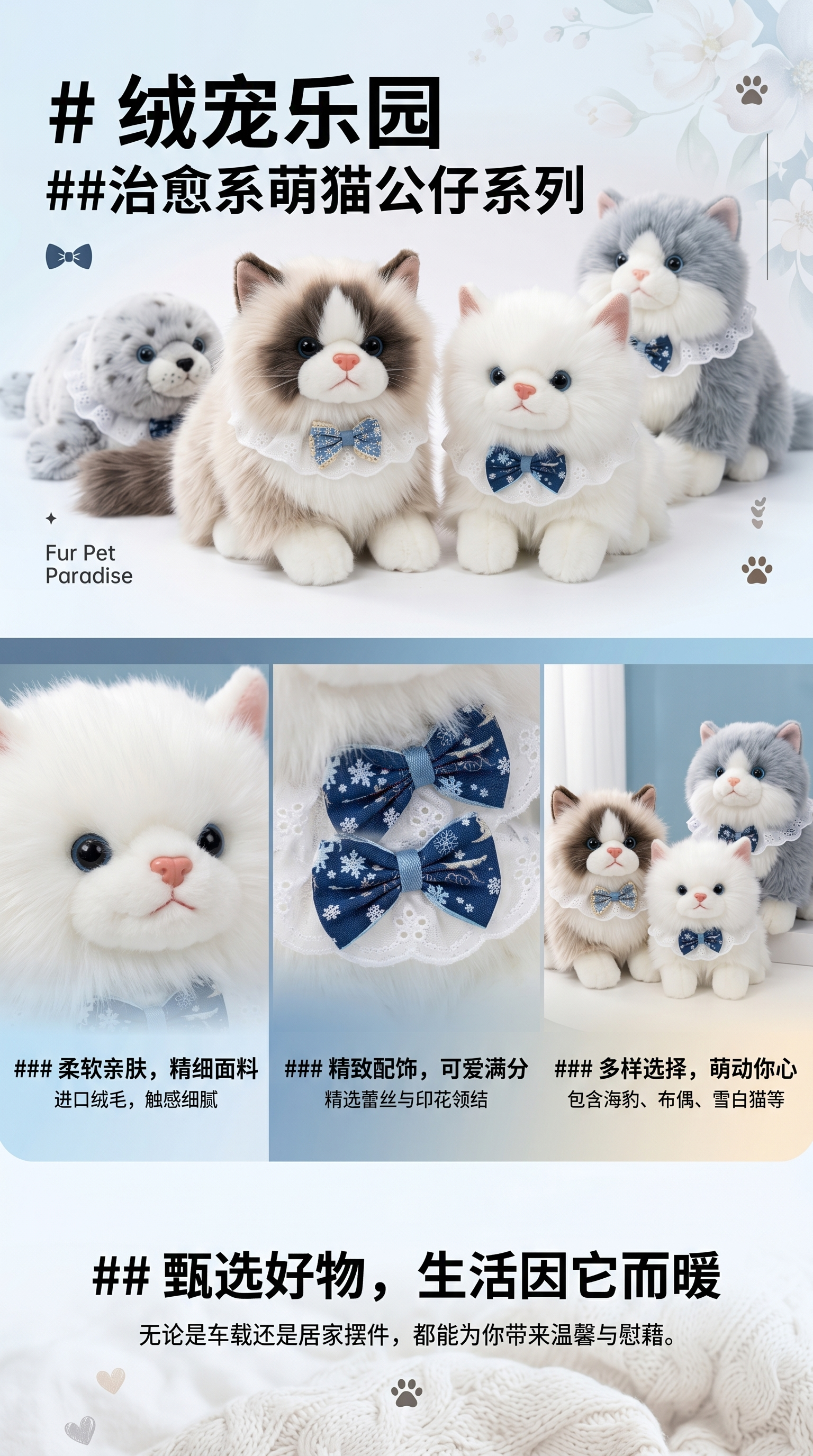 仿真布偶背包玩偶猫咪双肩包公仔毛绒娃娃玩具儿童女生超萌装饰详情1