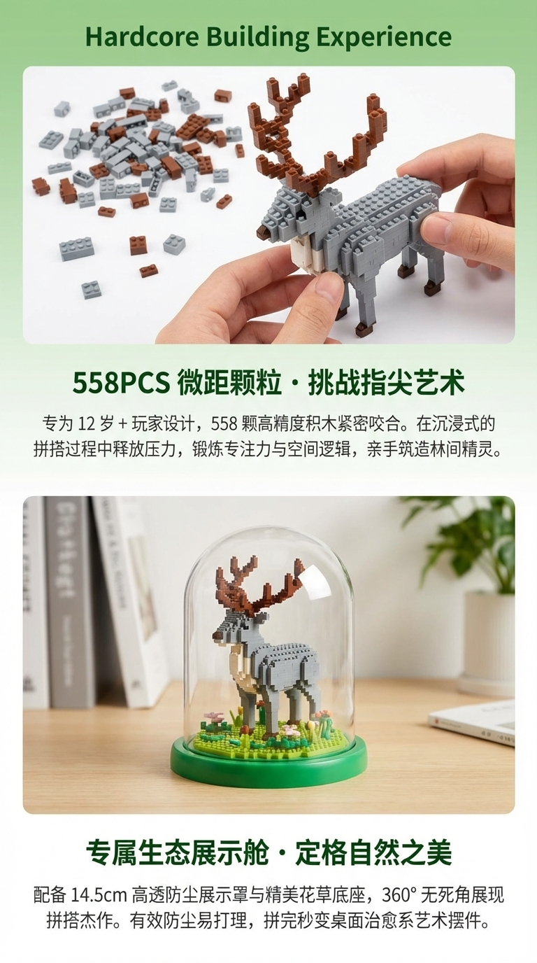 兼容乐高串联微小颗粒积木小盒儿童益智玩具小礼品工厂批发骆驼详情2