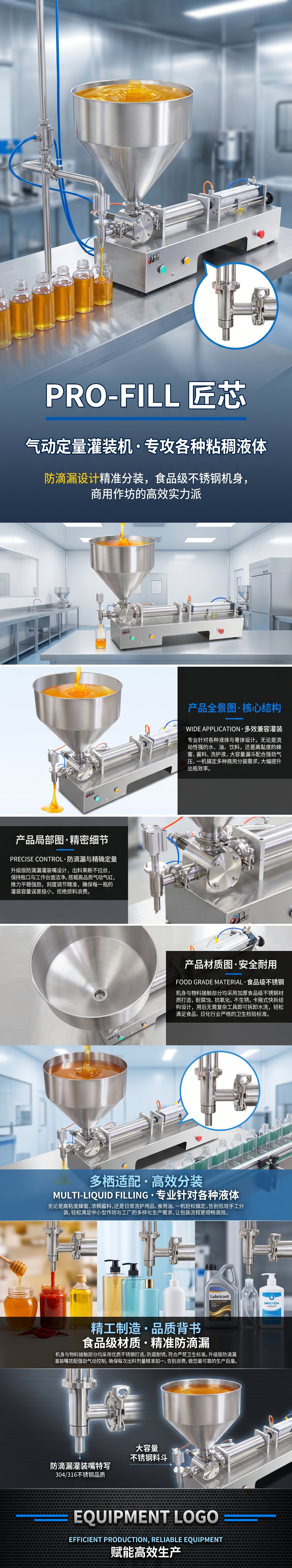 专业液体灌装机 全自动高精度灌装设备 适用多种液体详情1