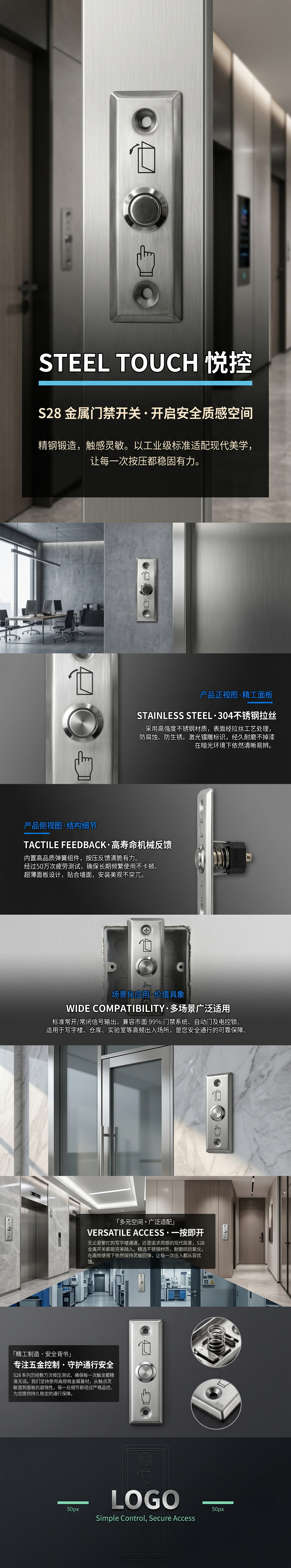 金属开关 S28 金属材质 防水防尘 家用工业级拨动开关详情1