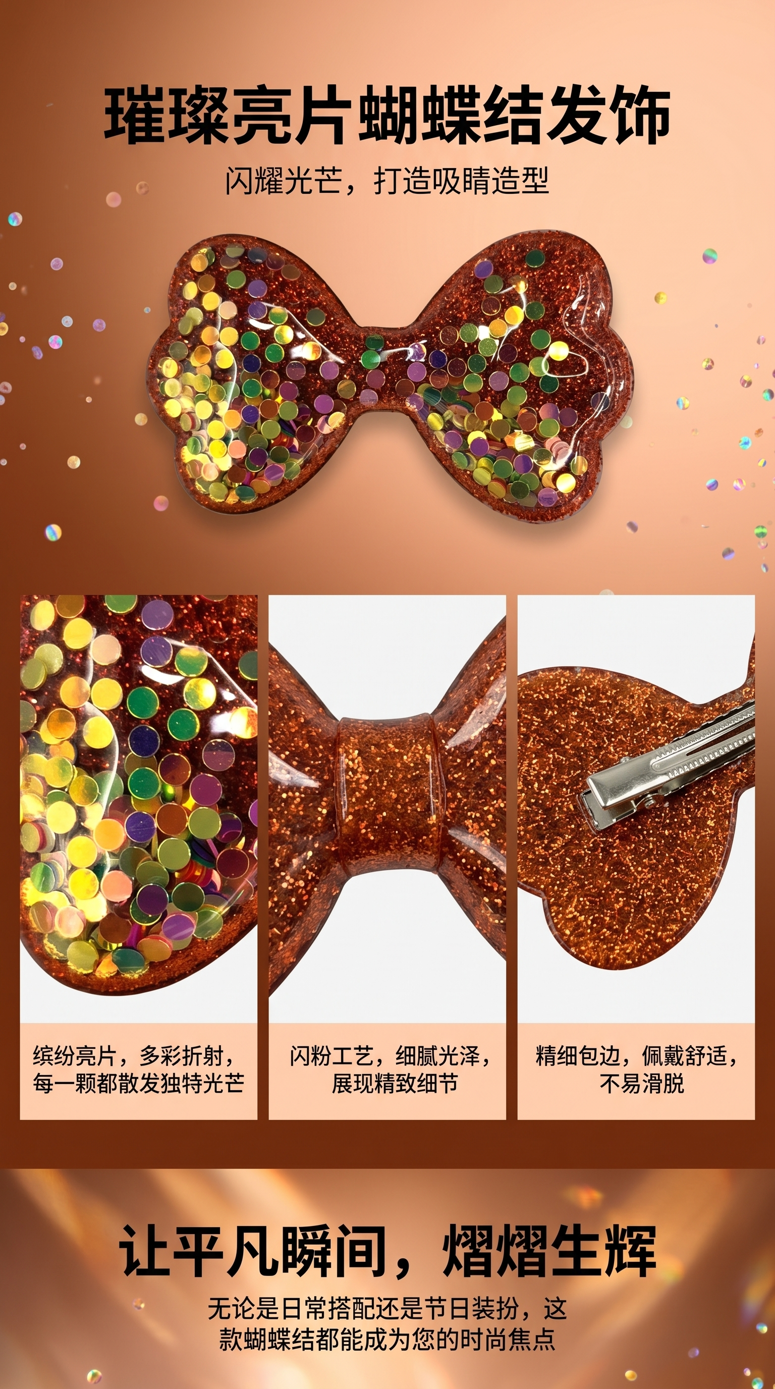鲨鱼夹抓夹发卡发饰大号防滑发夹女款时尚发饰详情1