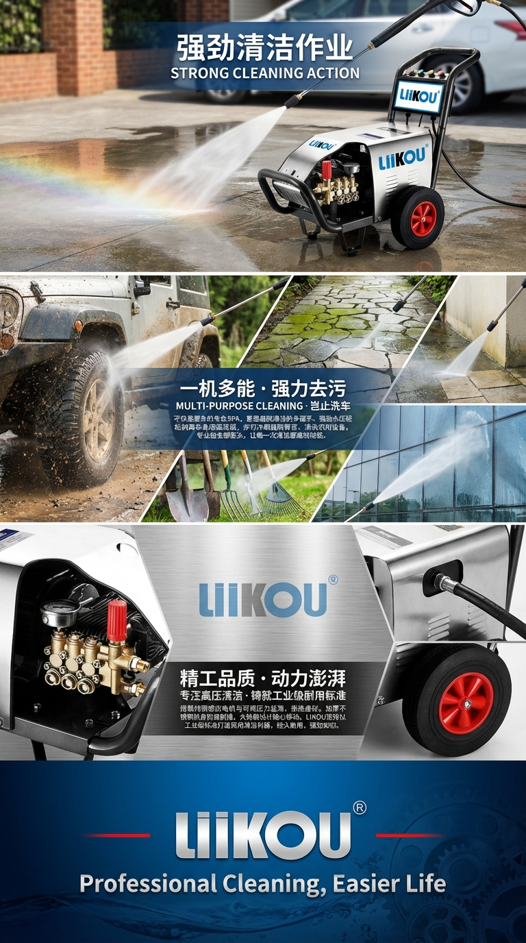 LIIKOU汽车清洗机高压洗车机电动洗车工具用品家庭便携快速清洗详情3