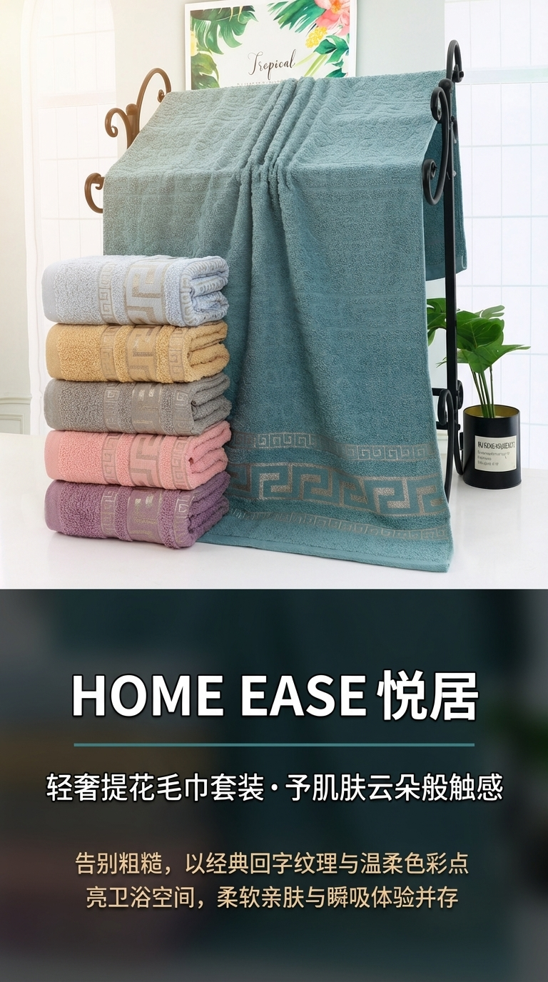 四色阿拉伯长袍展示绿色蓝色粉色桃色长款针织浴袍酒店用品 多款浴袍花型任选详情1