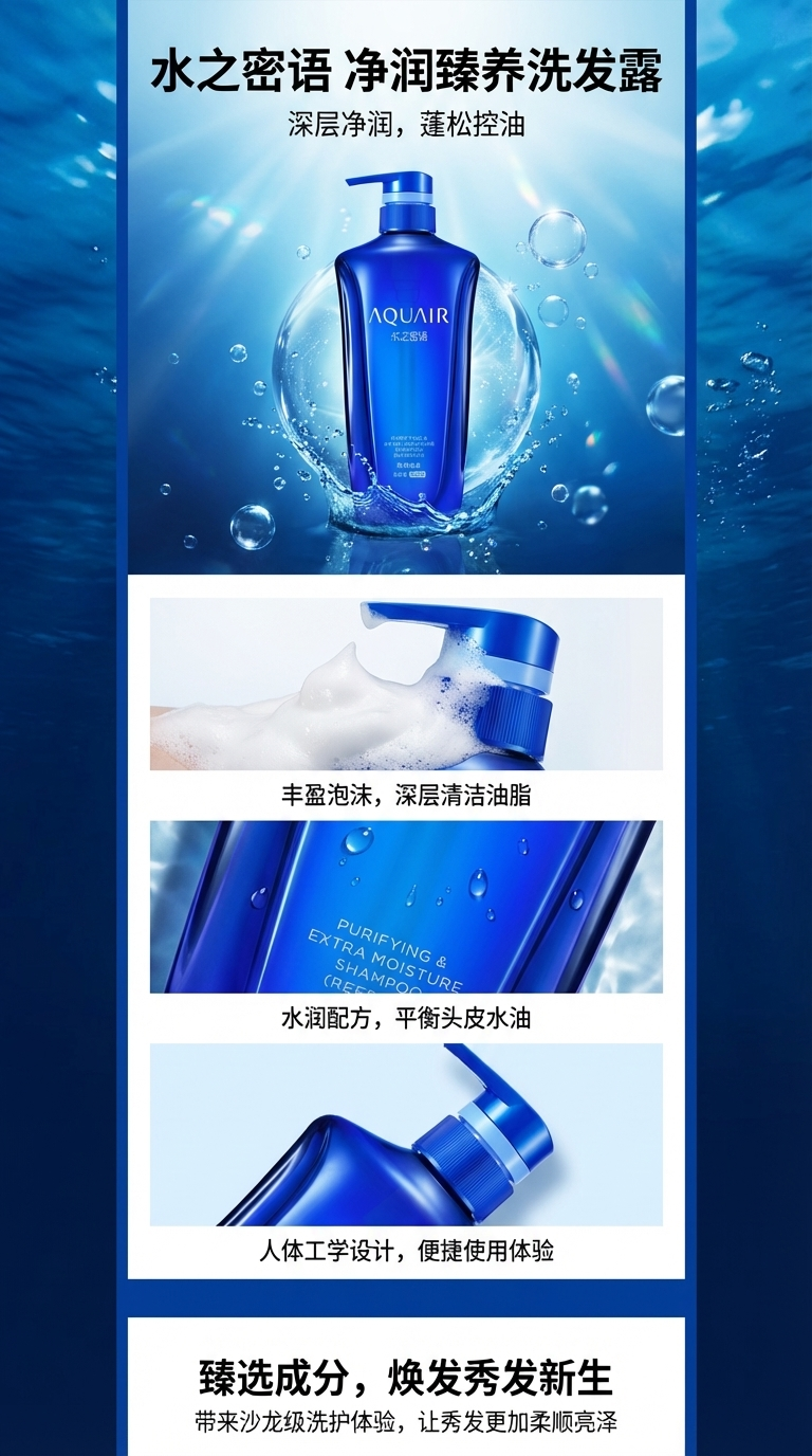 水之密语净润臻养洗发露(控油型)600ml详情1