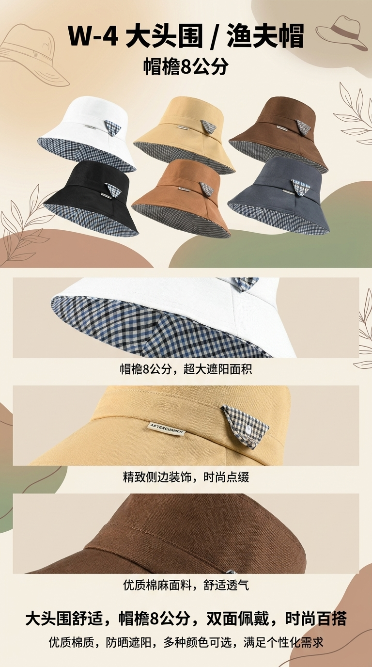 Men's fashionable and casual fisherman's hat for spring and summer pic 1