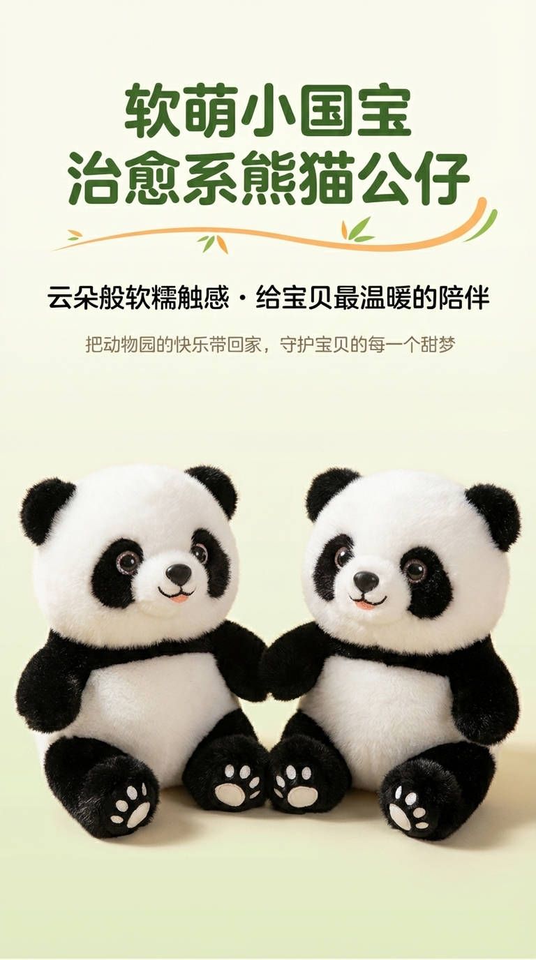 AI星星人熊猫毛绒玩具AI玩具可爱软萌儿童礼物详情1