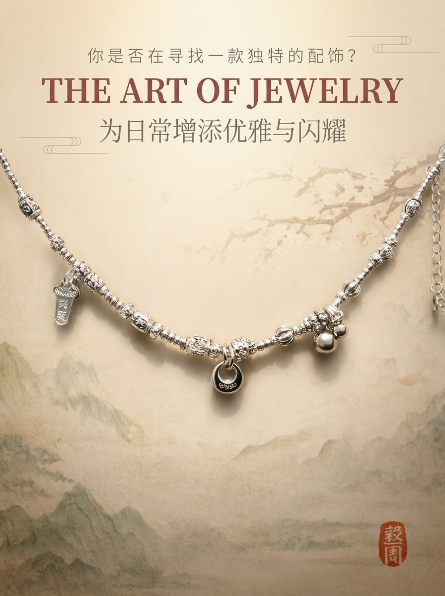 Fashionable and exquisite 925 Silver Ruyi Bell Beaded Bracelet for Women: A new Chinese-style niche design sense, light luxury, fair appearance, good fortune and blessings pic 1