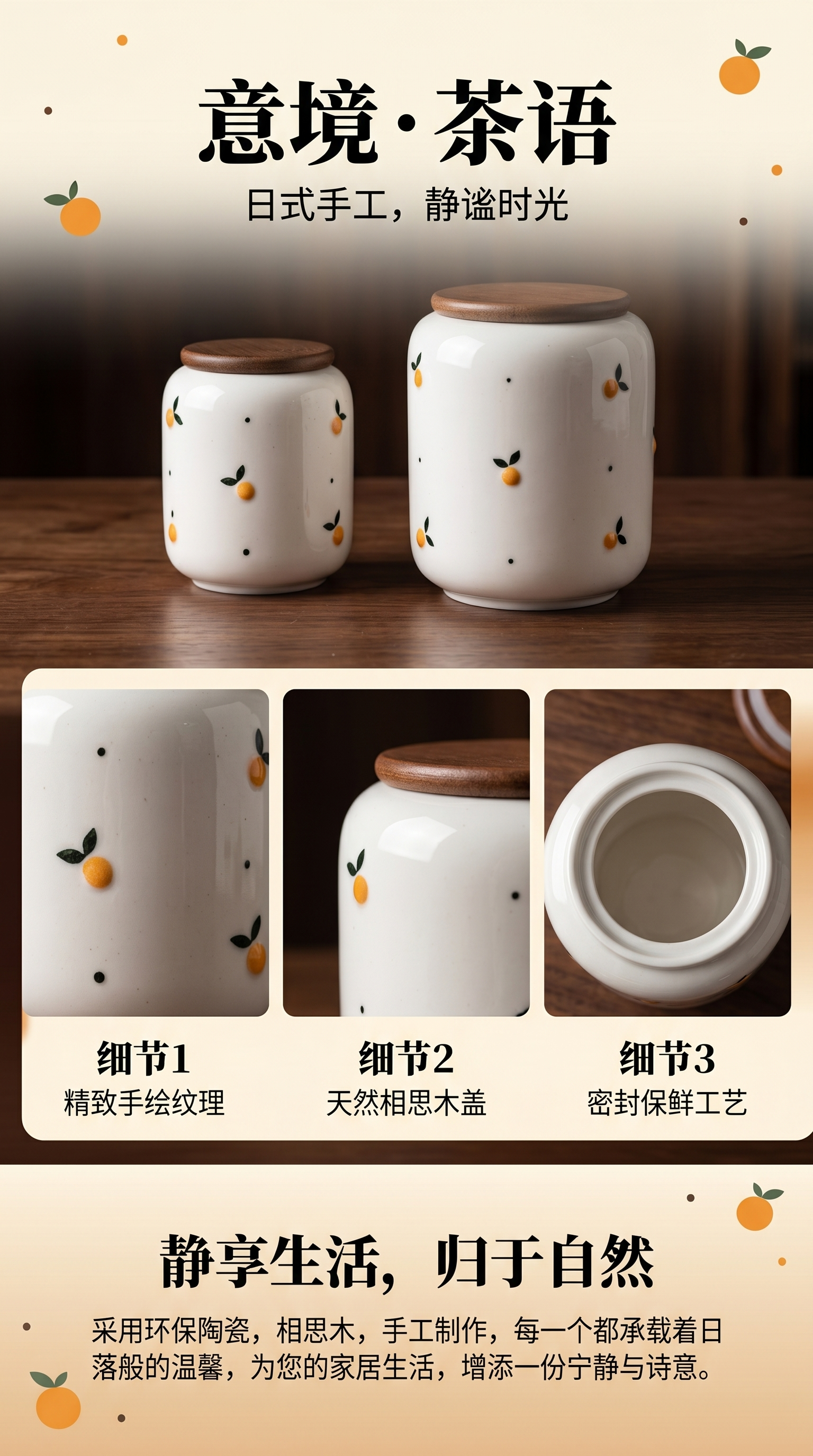 式复古陶瓷茶叶罐子大号青瓷白瓷红茶绿茶密封罐存茶罐源头工厂详情1