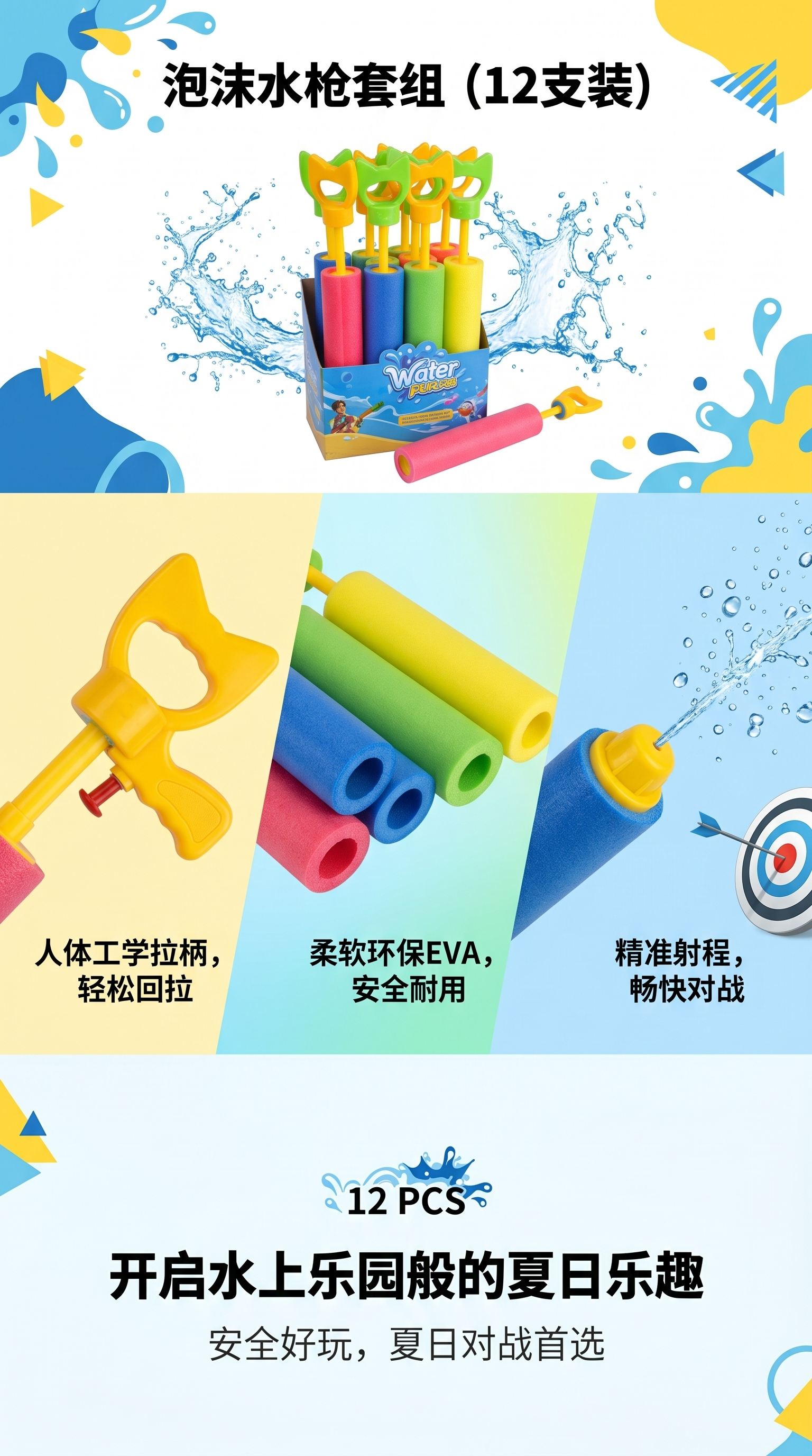 彩色泡泡枪儿童夏季卡通泡泡机玩具 180g泡泡液套装详情1