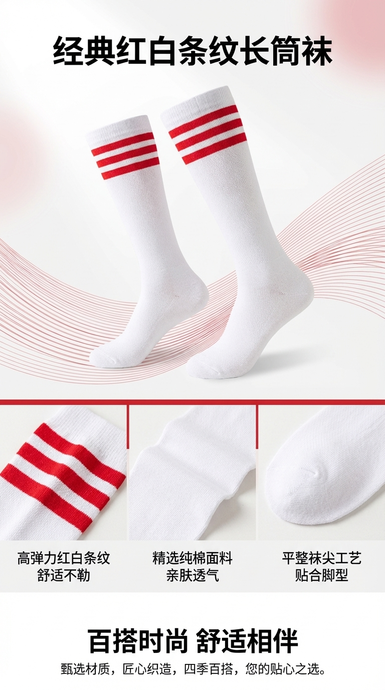医用压力袜白色长筒袜美腿袜丝袜女过膝性感瑜伽袜袜子女长筒135904489详情1