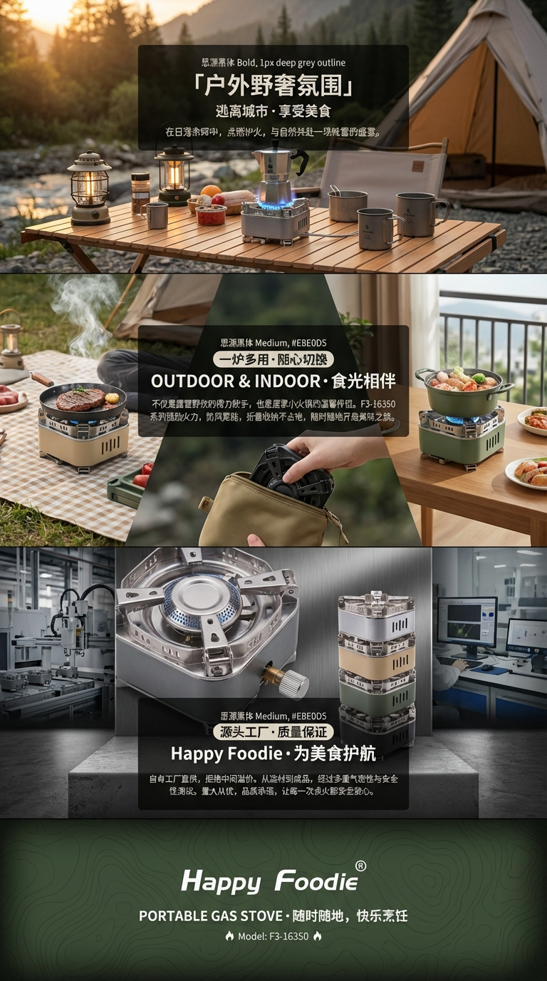 五芯卡式炉户外野营炉具烧水煮茶 炉头便携露营炊具煤气燃气灶绿色详情3