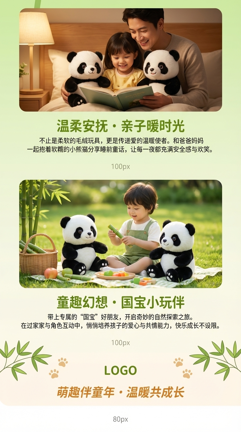 AI星星人熊猫毛绒玩具AI玩具可爱软萌儿童礼物详情3