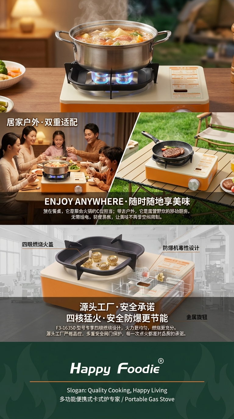 猛火卡式炉户外便携式火锅野外炉具卡斯卡磁炉煤气瓦斯燃气灶露营源头工厂详情3