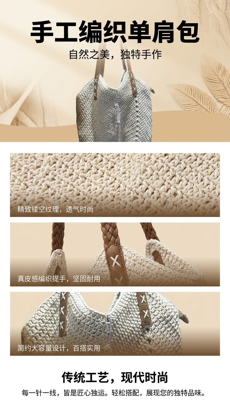 手提编织包大容量时尚通勤包简约百搭详情1