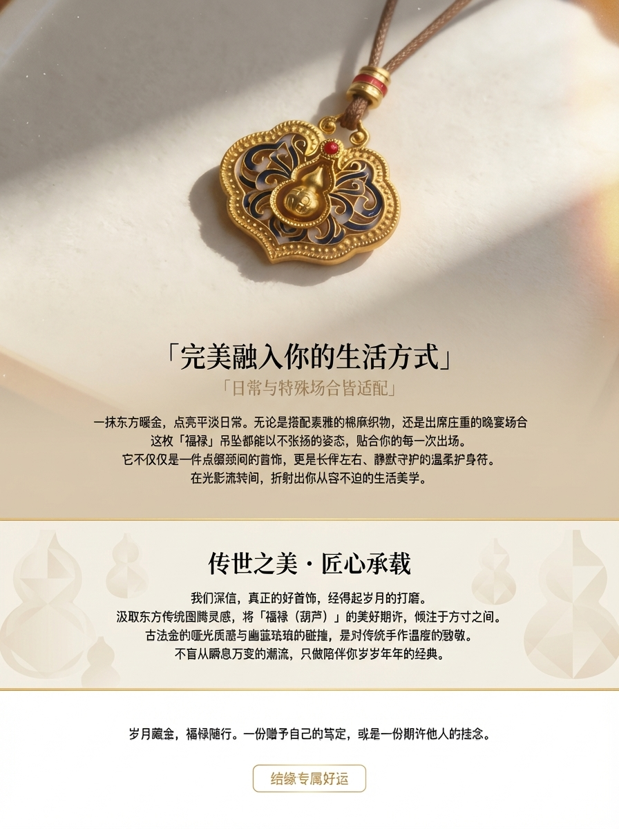 纳福守运葫芦项链详情4