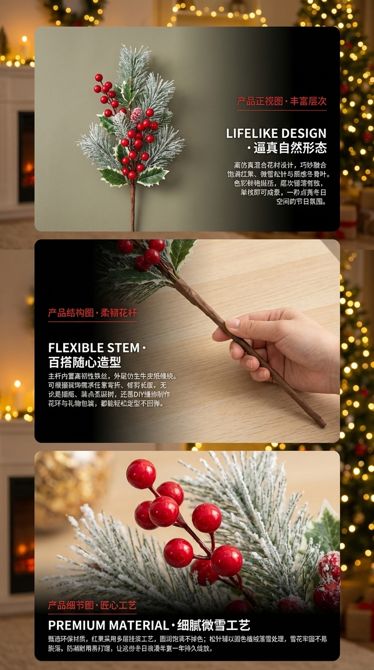 索特圣诞花环电动圣诞老人装饰品圣诞用品详情2