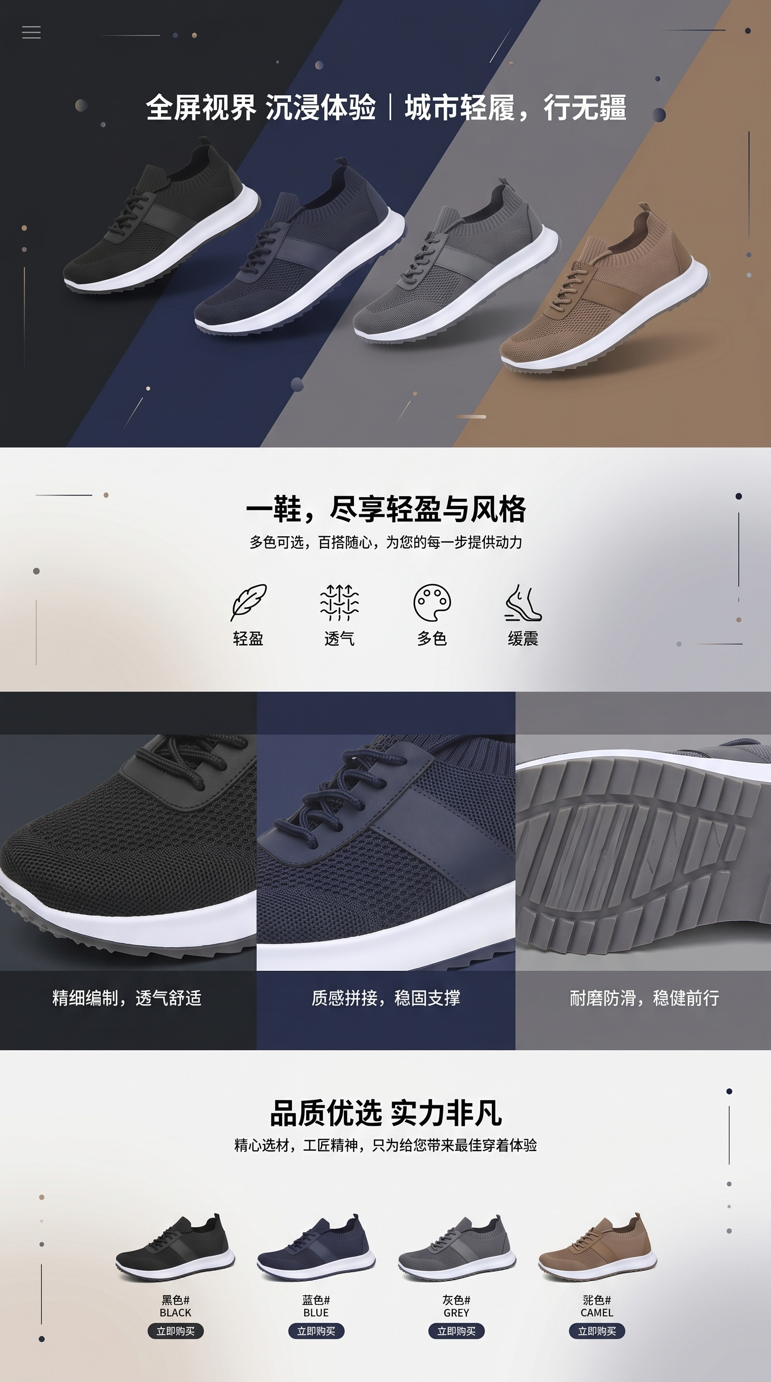 黑色运动鞋透气轻便缓震舒适防滑耐磨  
蓝色运动鞋透气轻便缓震舒适防滑耐磨  2
灰色运动鞋透气轻便缓震舒适防滑耐磨  
详情1