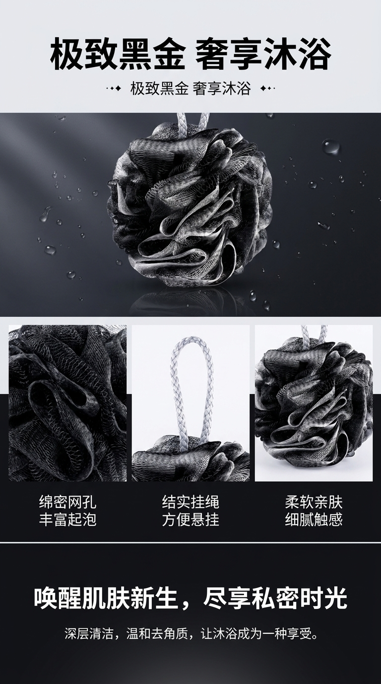 卡通沐浴花木柄洗澡神器浴擦搓澡巾浴刷沐浴球澡巾搓澡工具094548516详情1