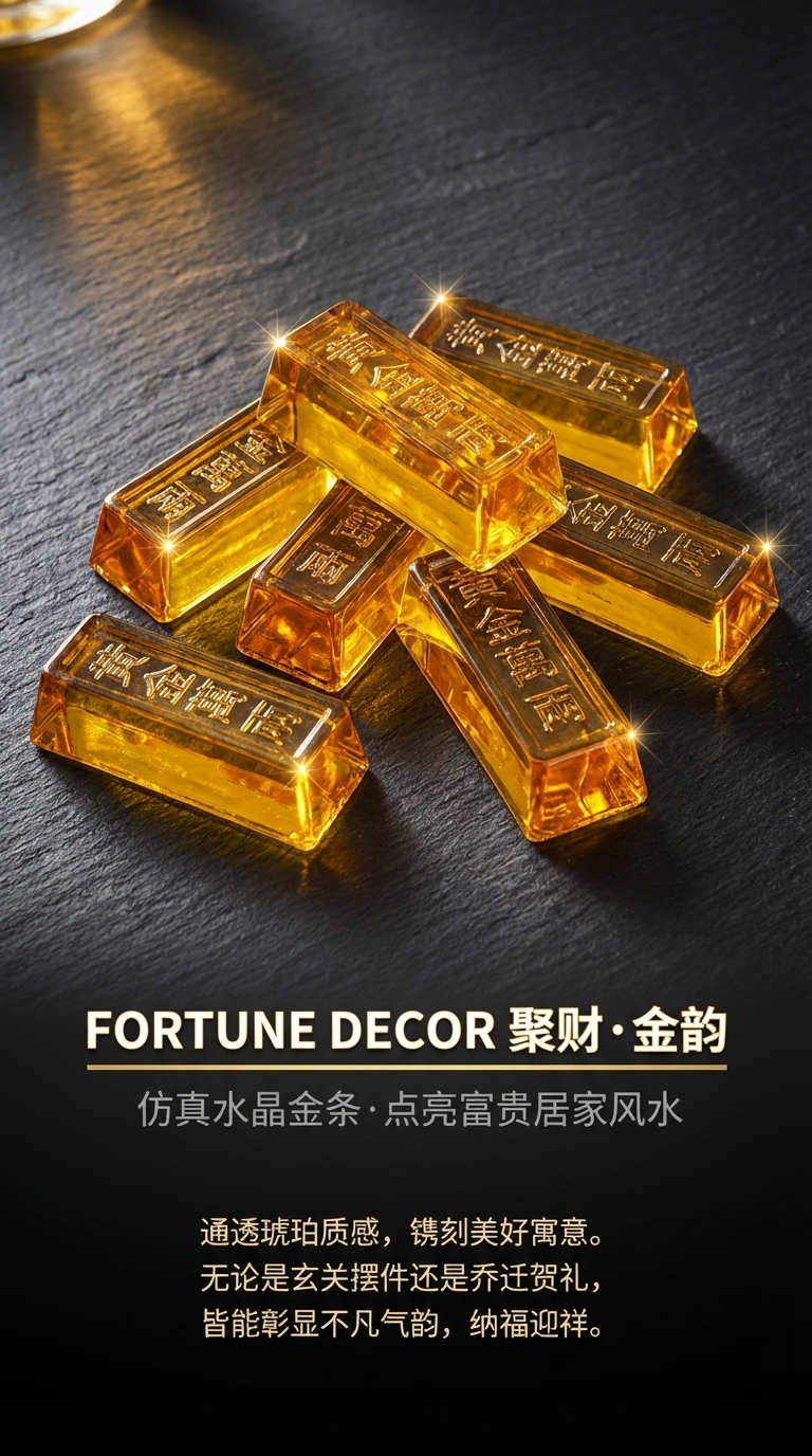 厂家批发零售水晶金条金砖琉璃水晶金条工艺品黄水晶金条黄晶礼品工厂直销玻璃水晶摆件办公装饰摆件详情1