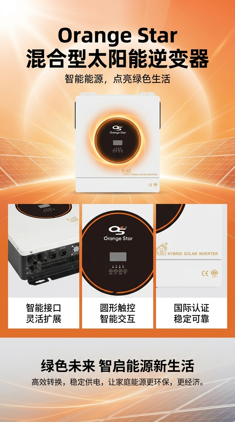 Orange Star混合太阳能逆变器高效节能稳定转换详情1