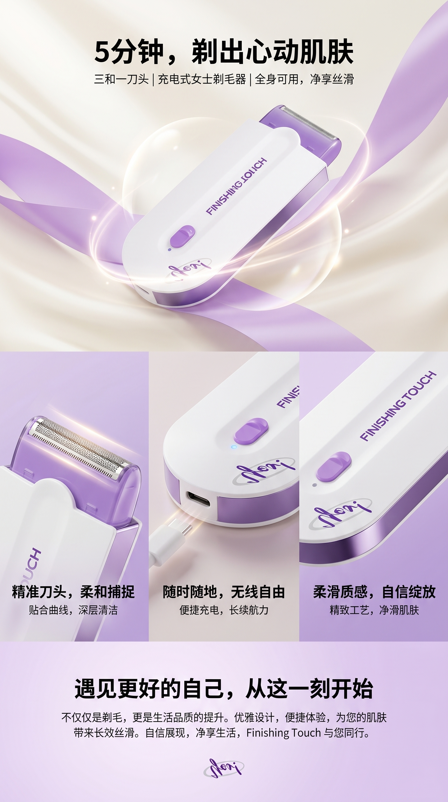 WJX188个人护理便携式充电款感应式女士去毛器脱毛器蓝光脱毛剃毛器102458521详情1