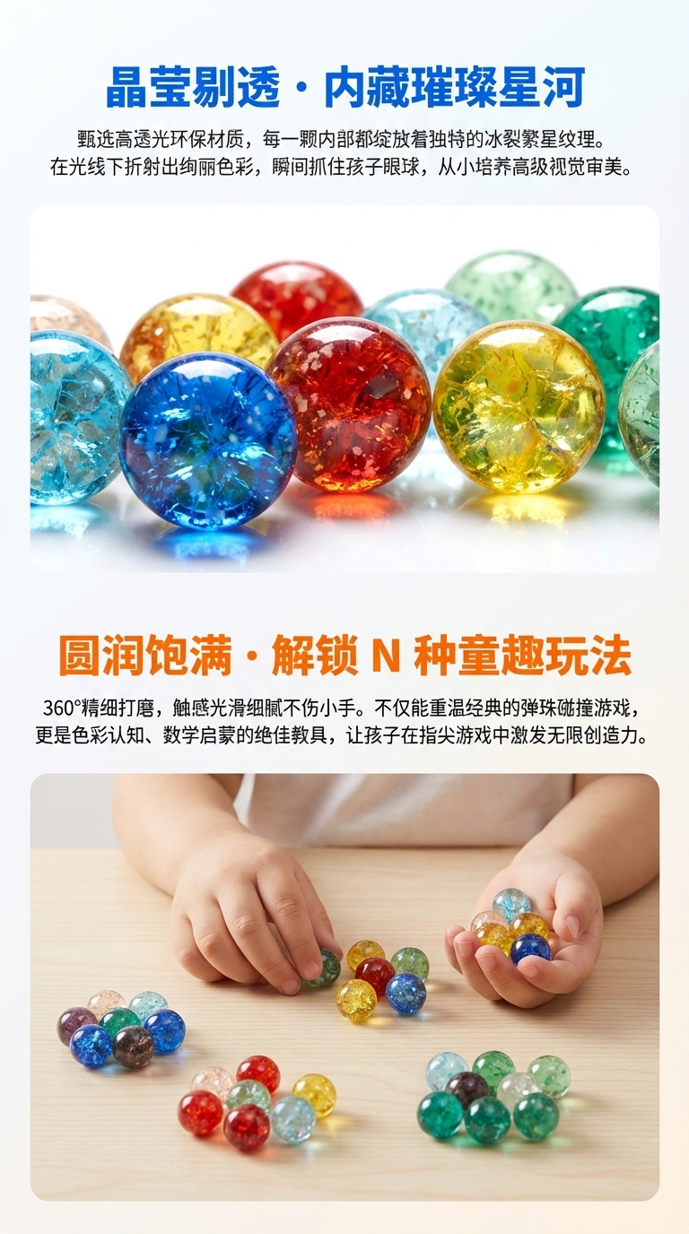 25 PCS发光在黑暗的大理石，散装发光彩色玻璃大理石儿童大理石跑游戏 发光玻璃球 夜光玻璃球详情2